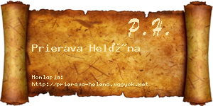 Prierava Heléna névjegykártya